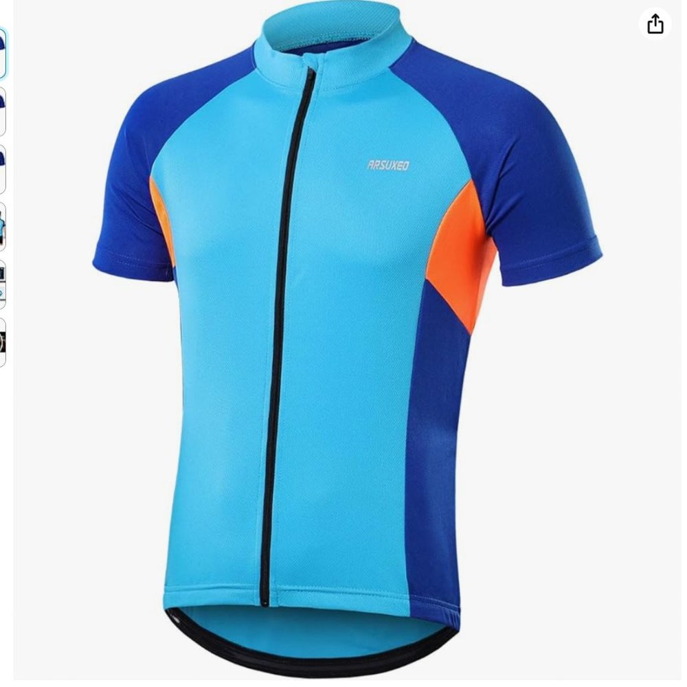 NWT ARSUXEO Men's Short Sleeves Cycling Jersey Bicycle MTB Bike Shirt